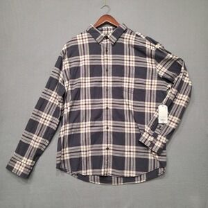 Mutual Weave Mens Multicolored Plaid Long‎ Sleeve Button Up Shirt Size XXL NWT